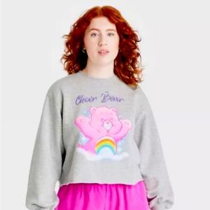 🎉Care Bears Cheer Bear Cropped Graphic sweatshirt  size XXL …NWT